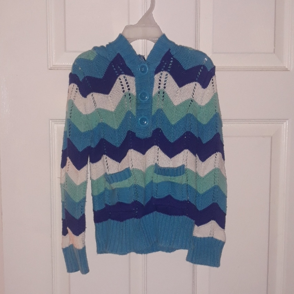 Multicolored Hooded Sweater